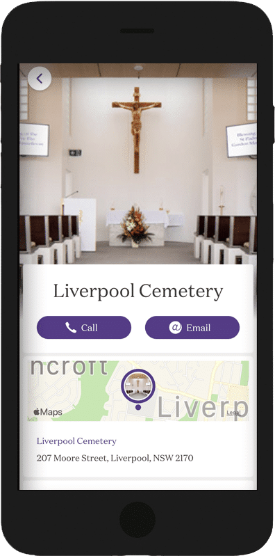 Catholic Cemeteries App Liverpool homepage
